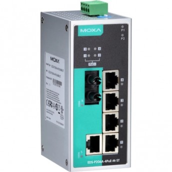 Коммутатор MOXA EDS-P206A-4PoE-MM-ST-T