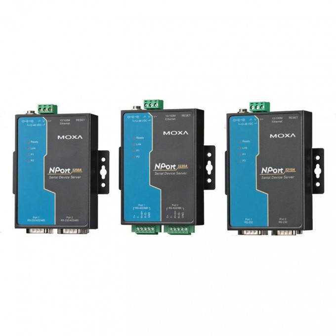 Сервер NPORT 5250a-t 2 Port RS-232/422/485. NPORT 5230. Moxa NPORT 5250a. Преобразователь NPORT 5250a 2 Port RS-232/422/485 Advanced, Power Adapter, db9.